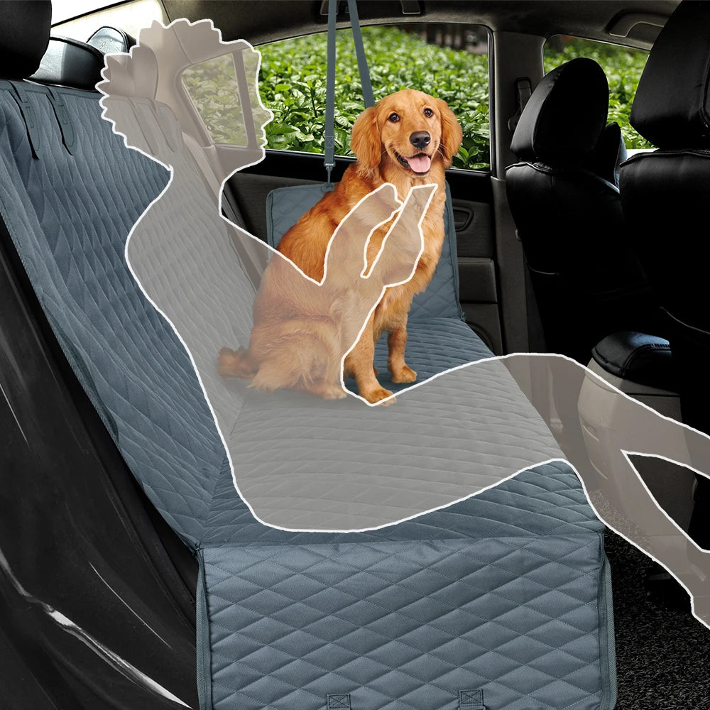 PETRAVEL Dog Car Seat Cover Waterproof Pet Travel Dog Carrier Hammock Car Rear Back Seat Protector Mat Safety Carrier for Dogs