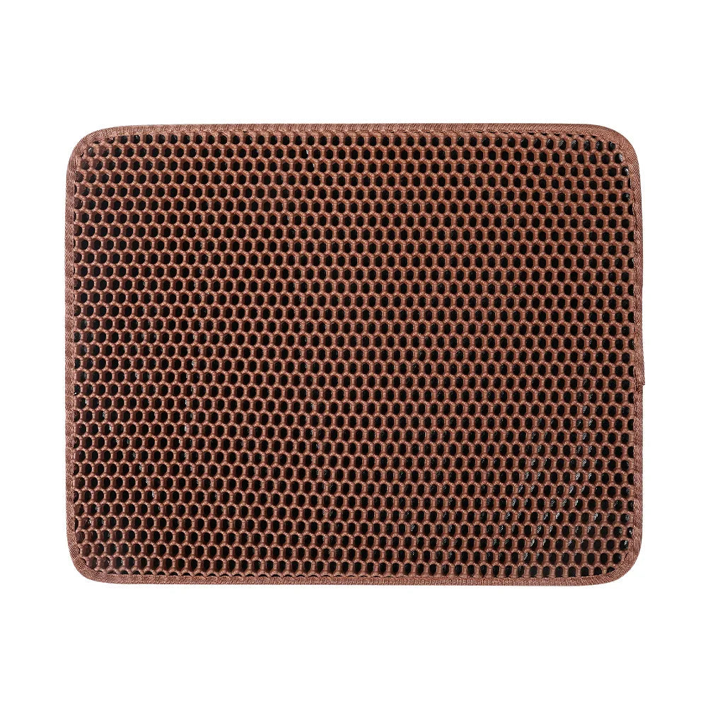 Ultimate Waterproof EVA Cat Litter Mat - Double Layer Trapping Pad for Effortless Clean-Up