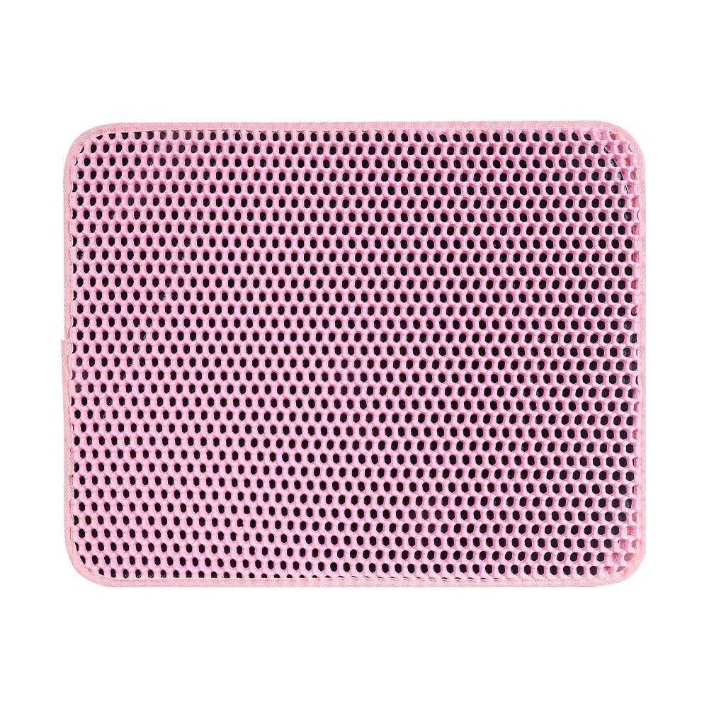 Ultimate Waterproof EVA Cat Litter Mat - Double Layer Trapping Pad for Effortless Clean-Up