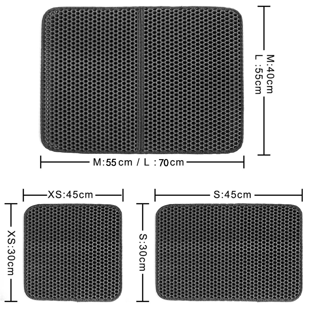 Ultimate Waterproof EVA Cat Litter Mat - Double Layer Trapping Pad for Effortless Clean-Up
