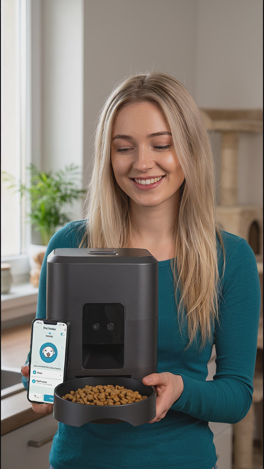 Smart Automatic Pet Feeder with WiFi & Remote Control